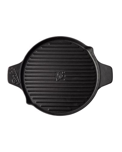 plancha grill de hierro fundido vista superior