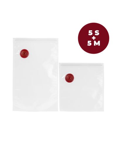 CONFEZIONE 10 SACCHETTI ZIP ICON MINI VACUUM TAGLIA S/M