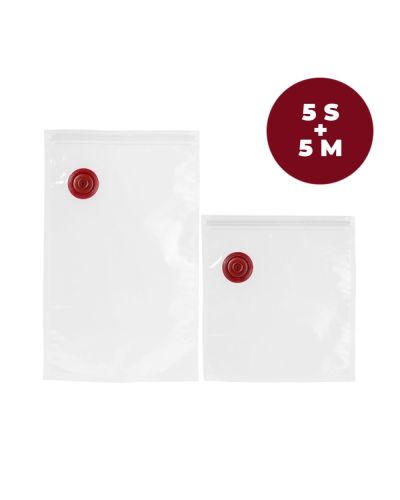 ZIPPER BAG 10 MIX S 22X24 + M 22X36