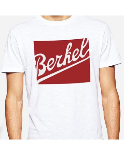 T-shirt man white logo Berkel red L