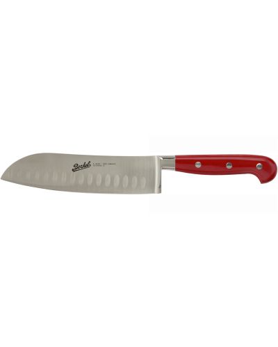 Adhoc Couteau Santoku 18 cm Rouge