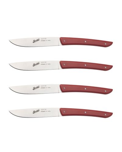 COLOR set of 4 Steak Knives Red