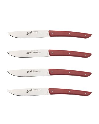 Set 4 Cuchillos Bistec COLOR Rojo