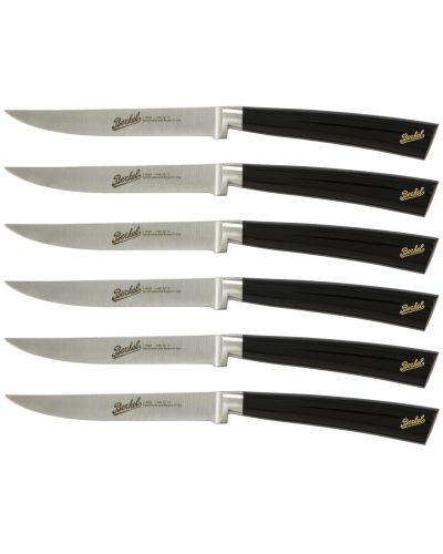 Elegance Set of 6 Steak Knives Black