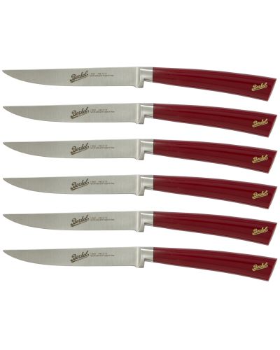 Elegance set of 6 Steak Knives Red