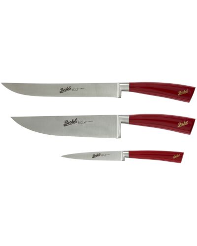 Elegance chef Set of 3 Knives Red