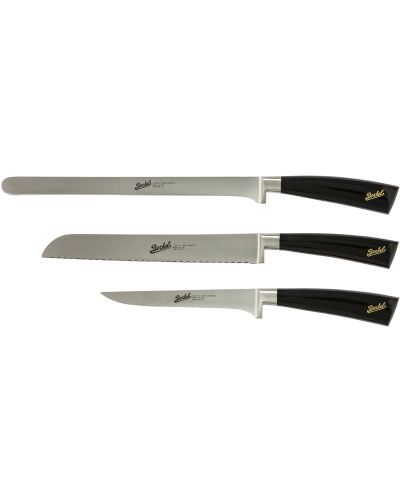 Elegance Set de 3 couteaux jambon Noir