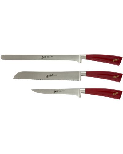 Elegance Ham Set of 3 Knives red