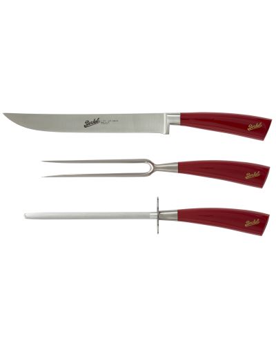 Elegance Set Arrosto 3 Coltelli Rosso