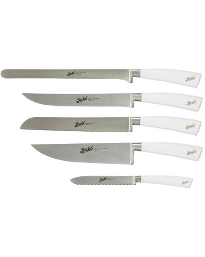 Elegance chef Set of 5 Knives White