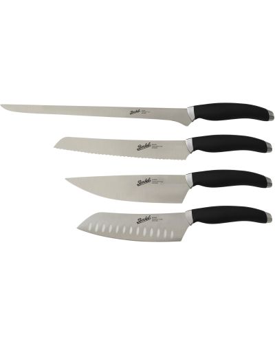 Teknica set Chef 4 pz Nero (Prosciutto, pane, cucina 20, santoku)