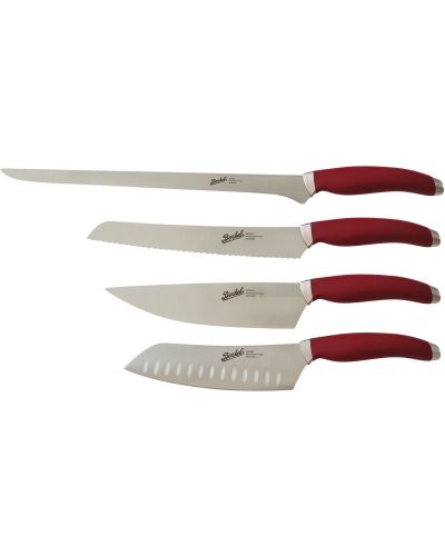 Teknica set Chef 4 uds. Rojo (jamón, pan, cocina 20, santoku)