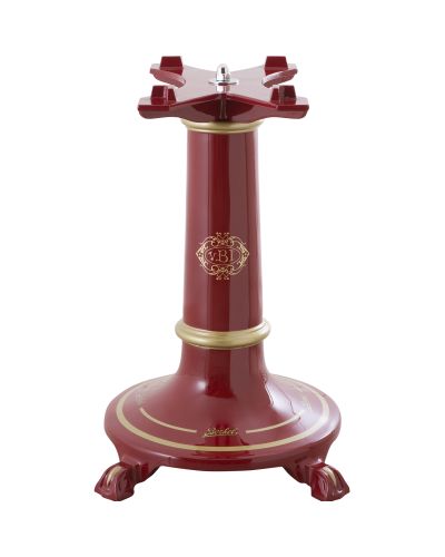 Pedestal rojo para cortafiambres con volante L16