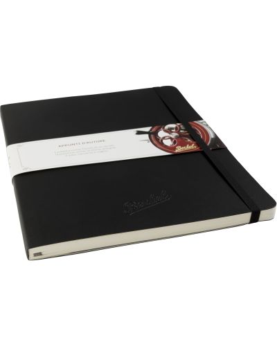 Moleskine noir avec couverture souple 19x25 cm ruled