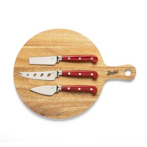 set de couteaux à fromage avec planche en bois