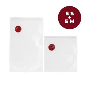 ZIPPER BAG 10 MIX S 22X24 + M 22X36