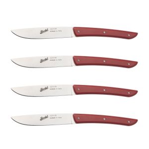 Set 4 Cuchillos Bistec COLOR Rojo