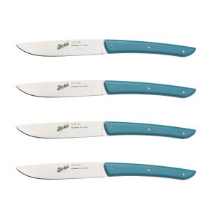 COLOR set of 4 Steak Knives Petroleum Blue 
