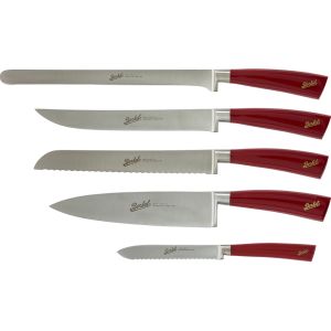 Elegance chef Set of 5 Knives Red