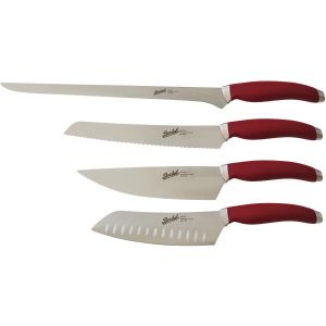 Teknica set Chef 4 uds. Rojo (jamón, pan, cocina 20, santoku)