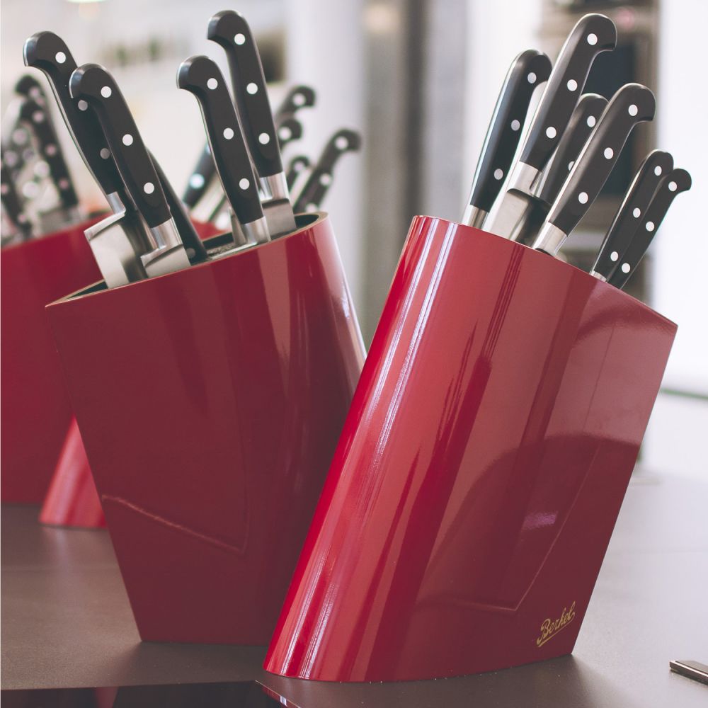 Bag Knife Block Red
