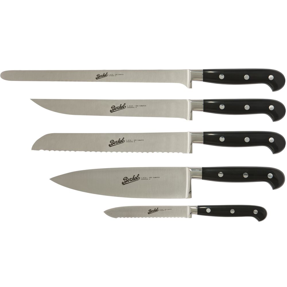 Adhoc Set 5 coltelli Chef Nero