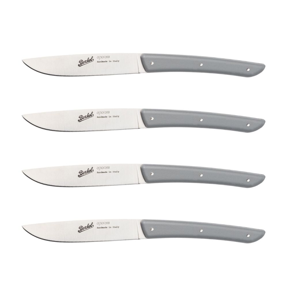 Set 4 Coltelli Bistecca COLOR Grigio