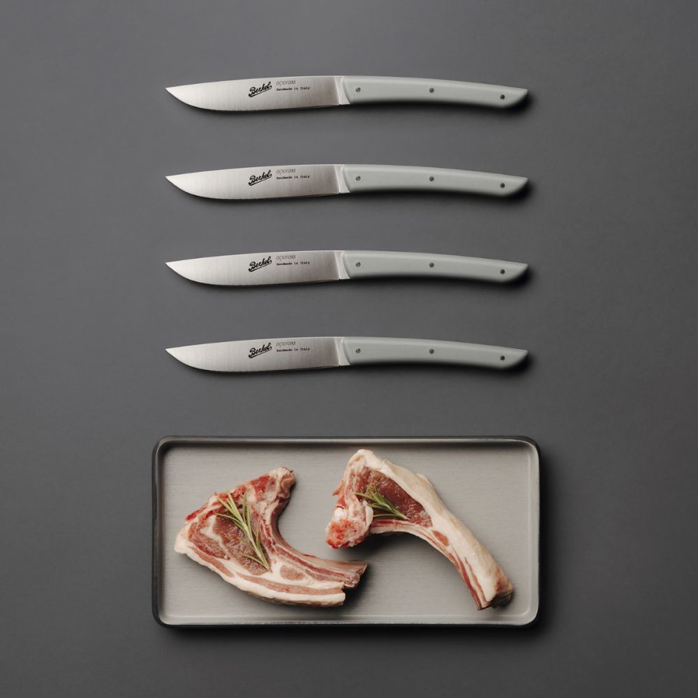 COLOR set of 4 Steak Knives Grey