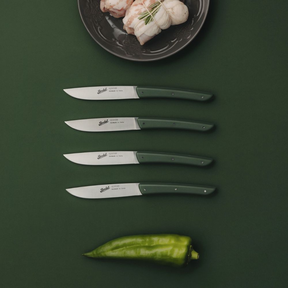 COLOR set of 4 Steak Knives Green