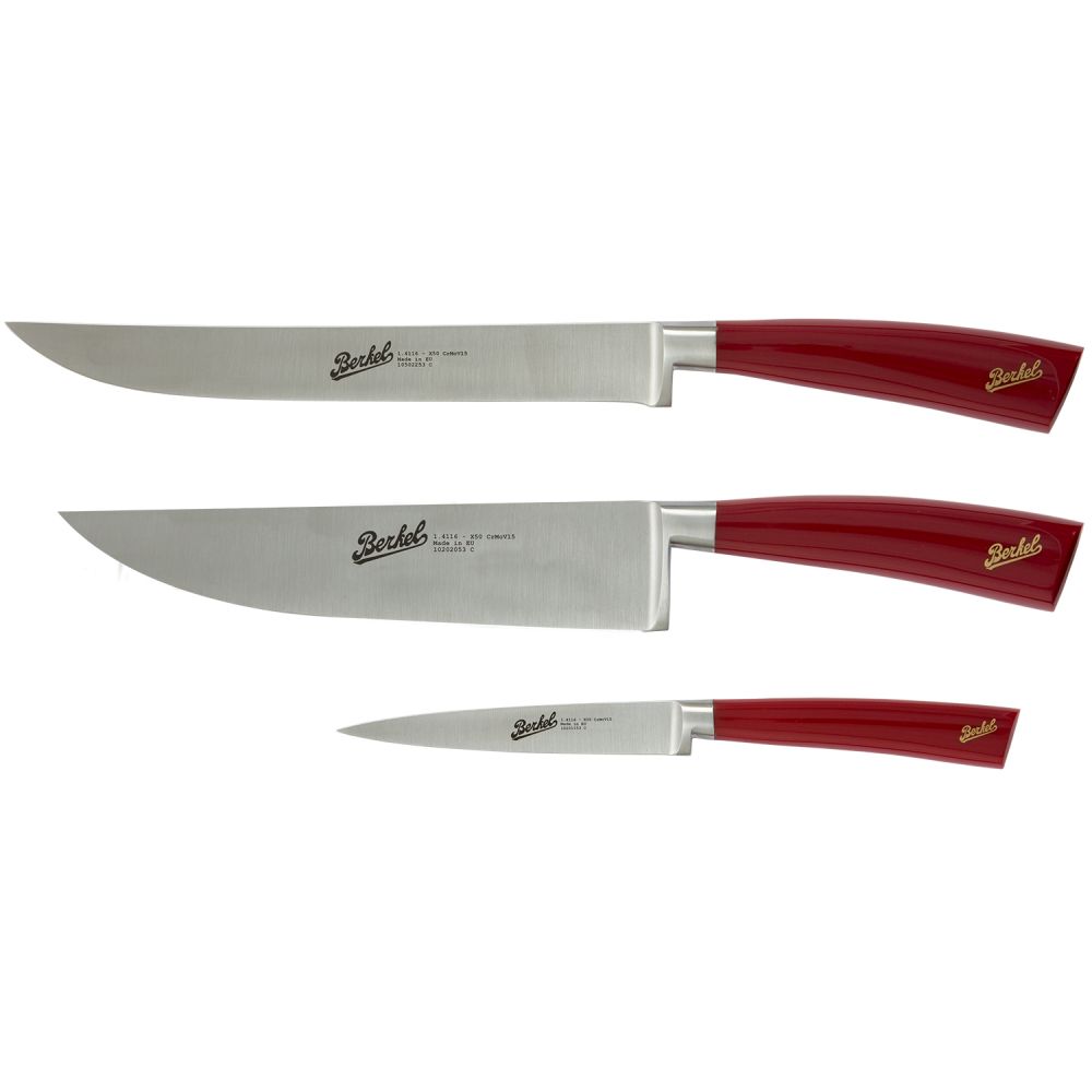 Elegance Set 3 coltelli chef Rosso