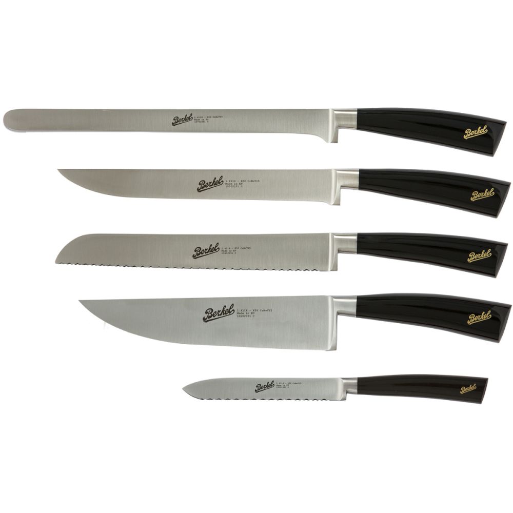 Elegance Set de 5 cuchillos chef Negro