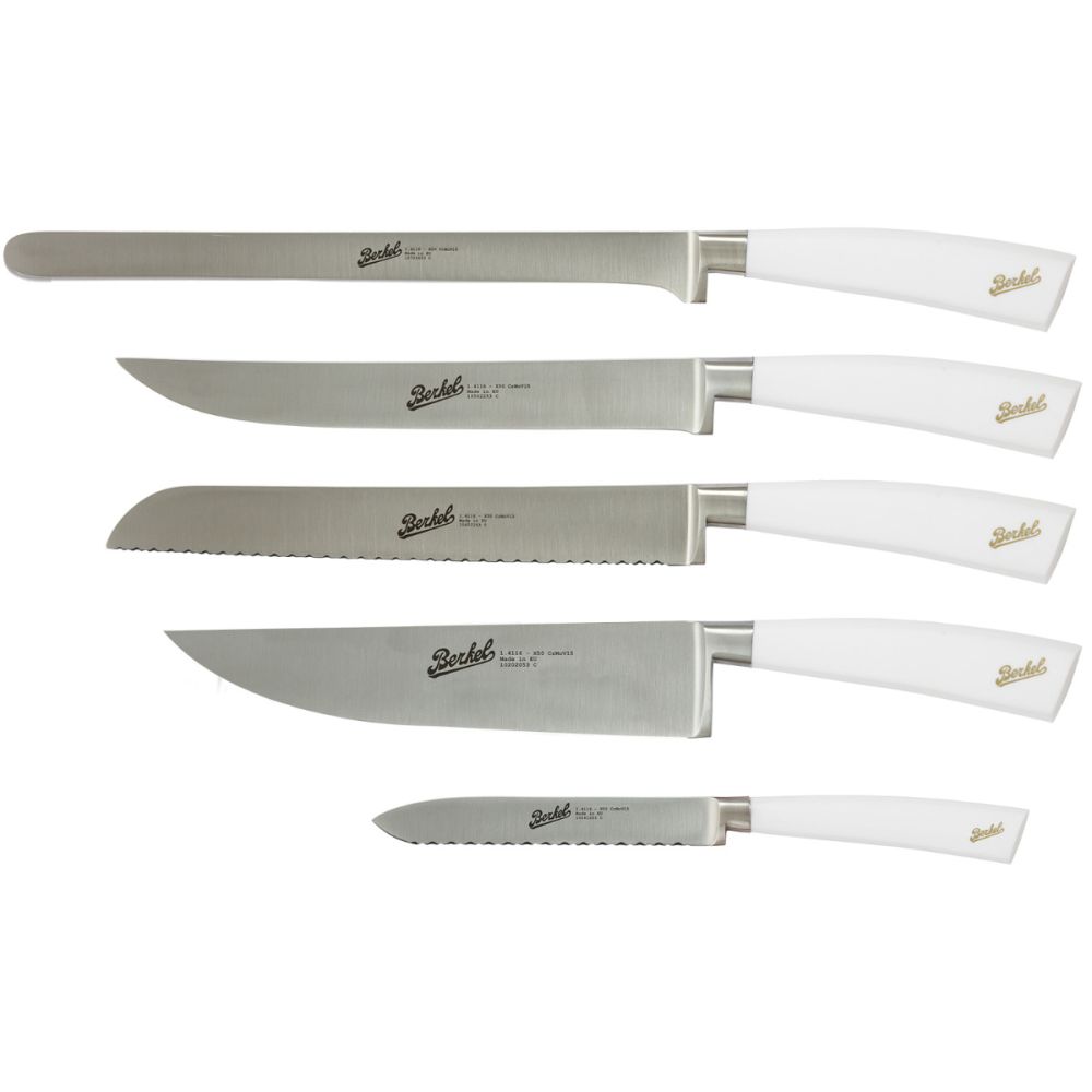 Elegance Set 5 cuchillos chef Blanco