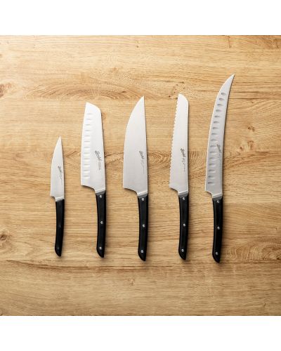 COLOR CUCHILLO SANTOKU 18 CM NEGRO