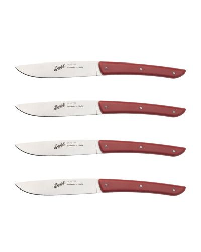 Set 4 Cuchillos Bistec COLOR Rojo