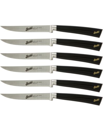 Elegance Set 6 coltelli da bistecca in acciaio Nero