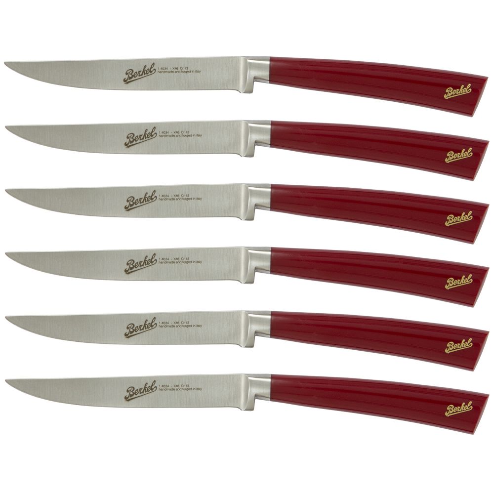 Elegance Set of 6 Steak Knives Black